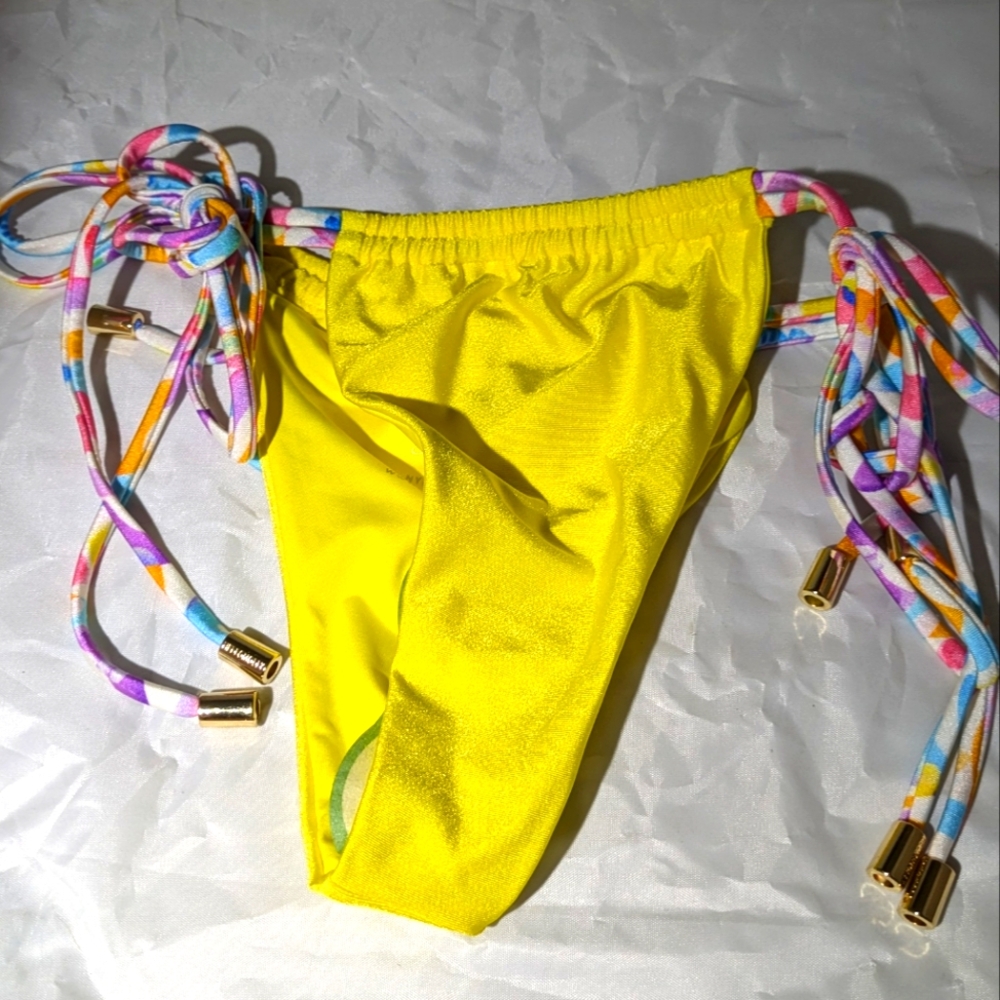 Hello Molly Yellow Triangle String Bikini - Picture 4 of 4